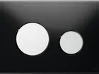 TECEloop Glass Flush button - Black Glass Chrome buttons image