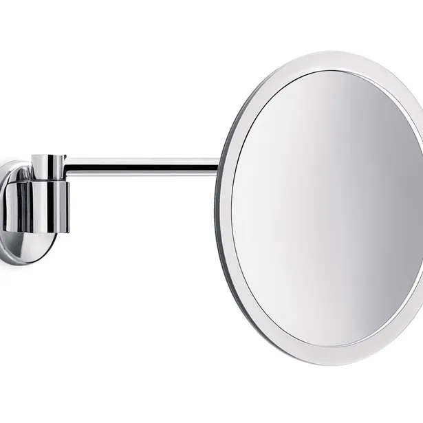 Hotellerie Wall mtd magnifying mirror on joint pivot arm