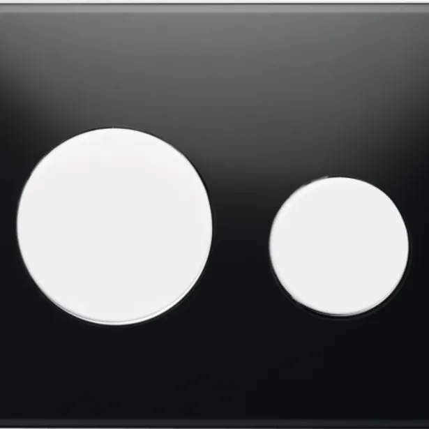 TECEloop Glass Flush button - Black Glass White buttons