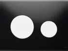 TECEloop Glass Flush button - Black Glass White buttons image