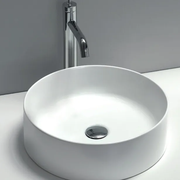 Slim Counter top basin Round 0TH 40cm - Colours Available