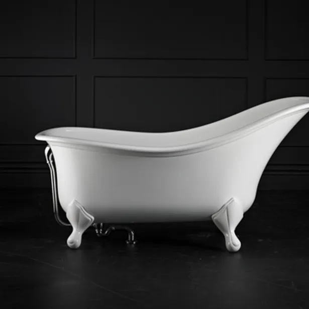 Drayton Claw foot bath 1685 x 842mm, without overflow, with White Quarrycast feet